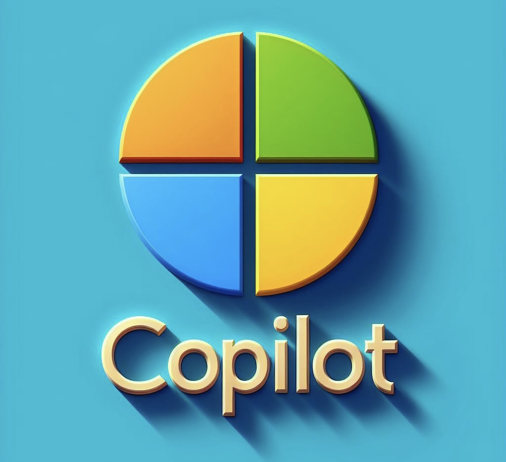 Immagine del logo di Microsoft con sotto scritto Copilot. Generata tramite DALL-E 3.