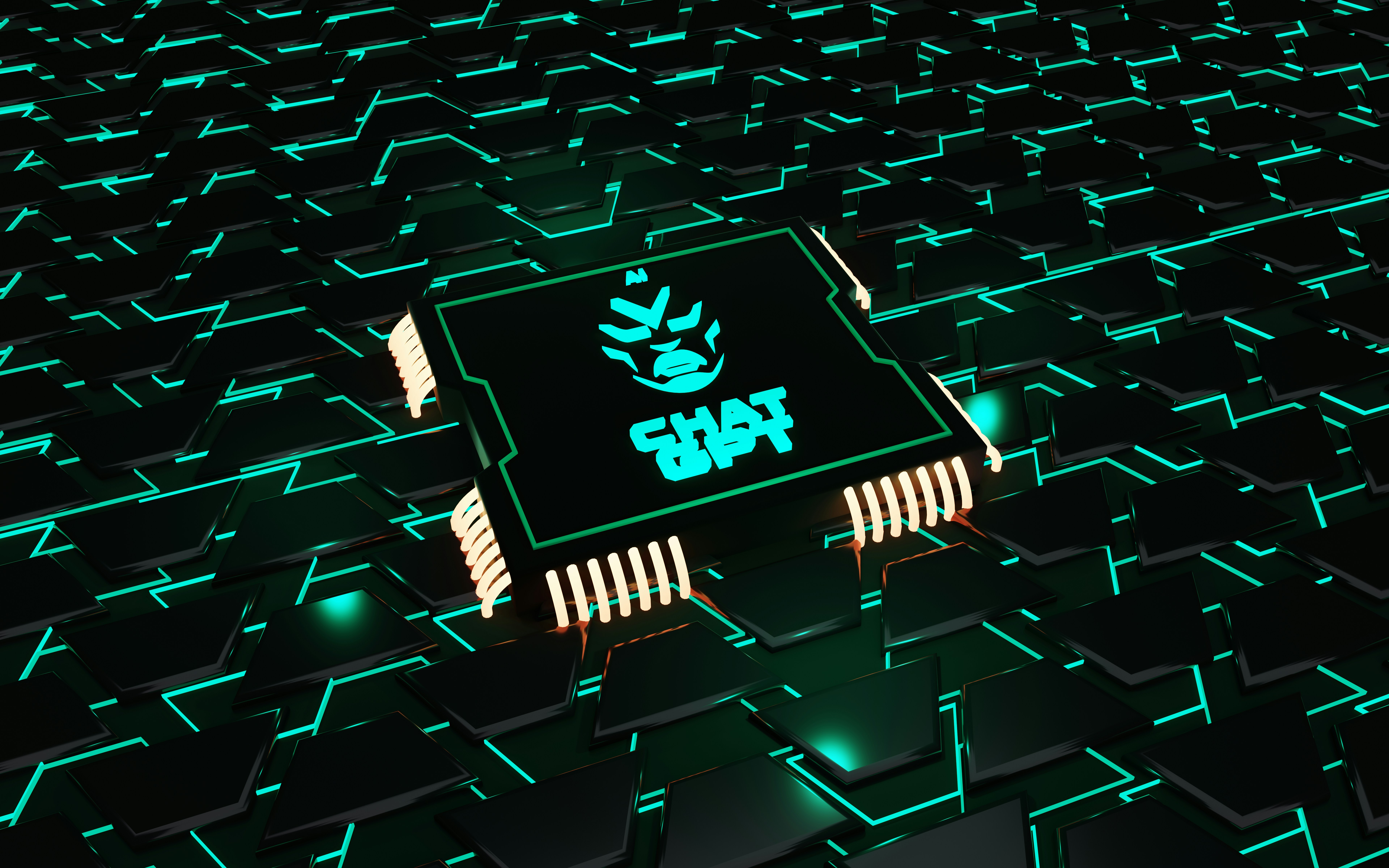 Immagine di CPU co scritto Chat GPT.