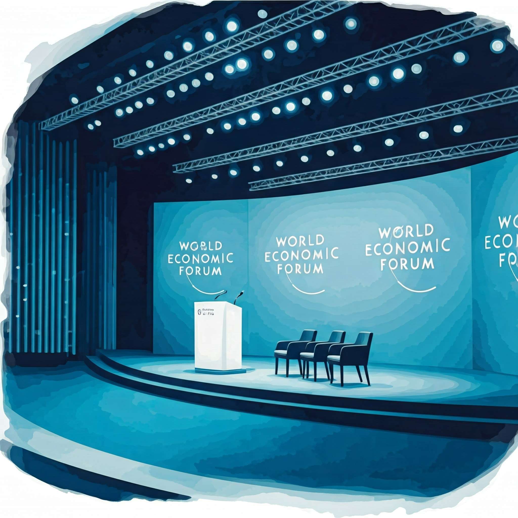 palco del World Economic Forum di Davos
