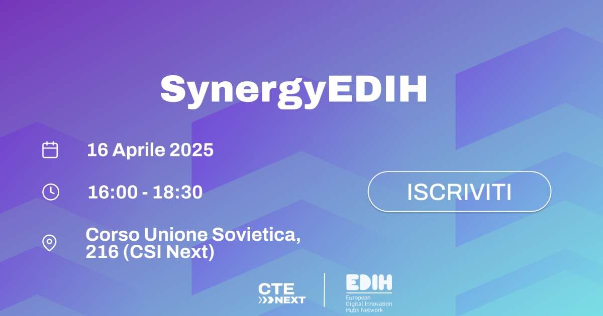 SynergyEDIH Torino – Networking e Confronto | Evento | 16 apr
