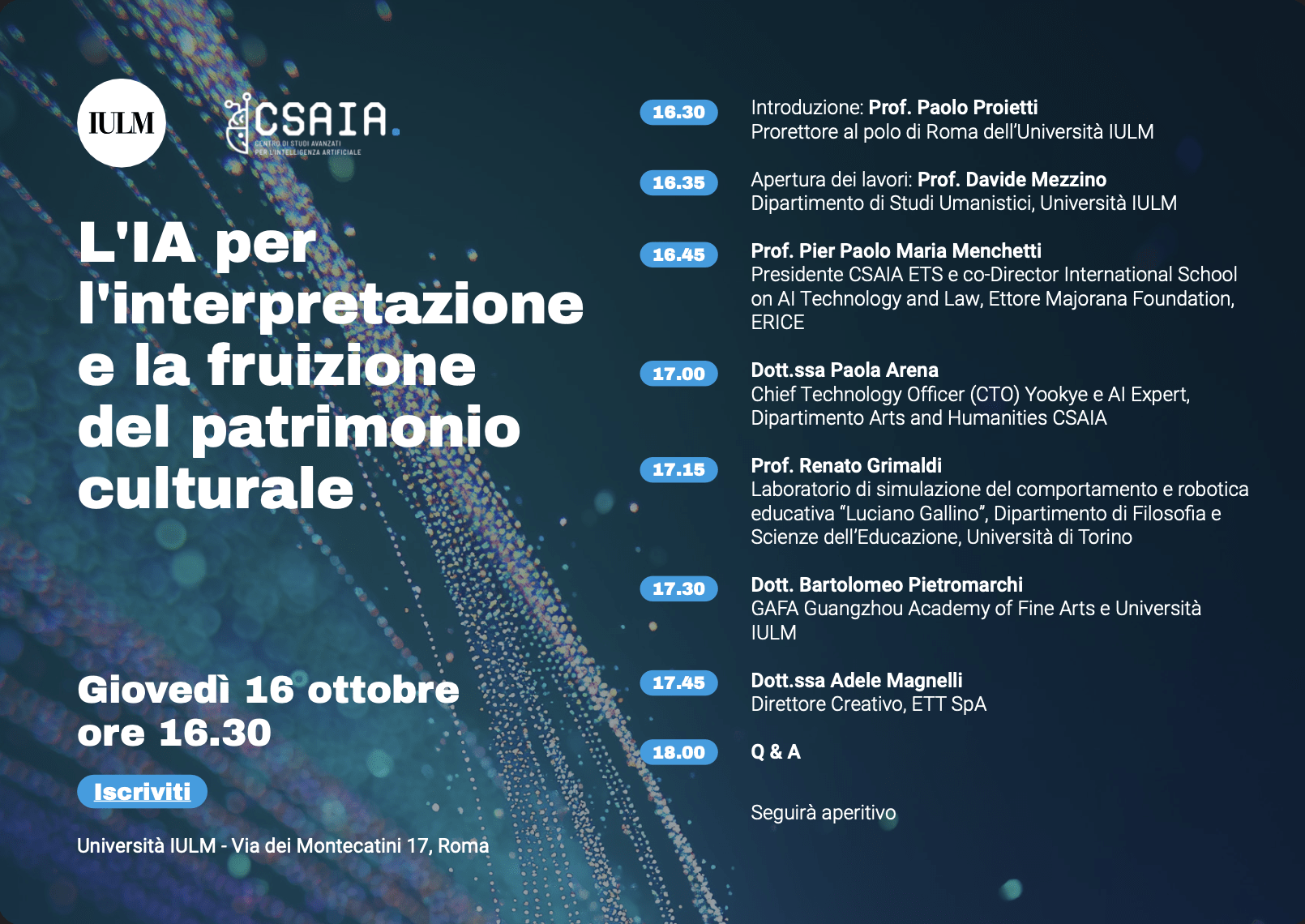 L’IA per il patrimonio culturale | 16 ottobre